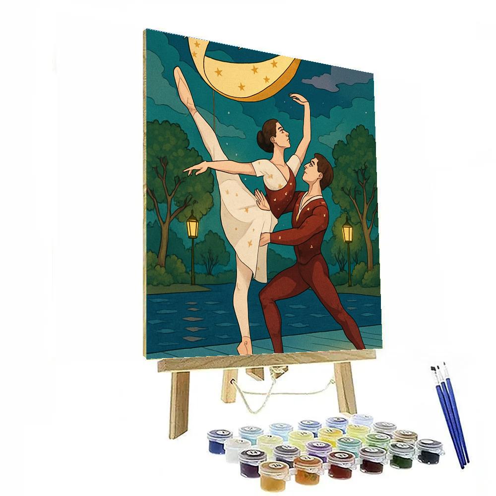 Moonlit Canopy Waltz In Ballet Painting by numbers kit