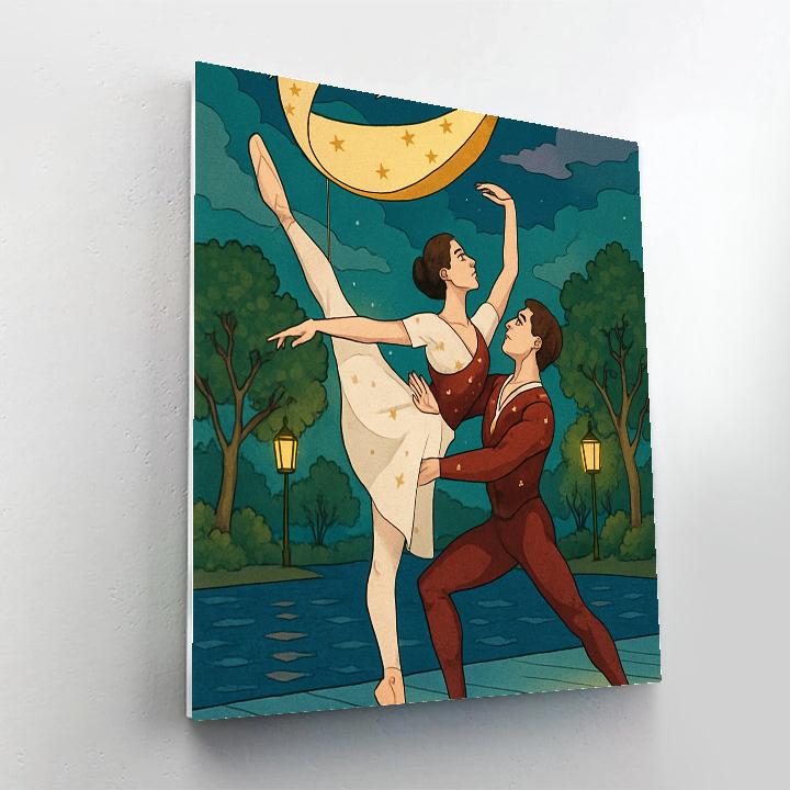 Moonlit Canopy Waltz In Ballet Painting by numbers kit