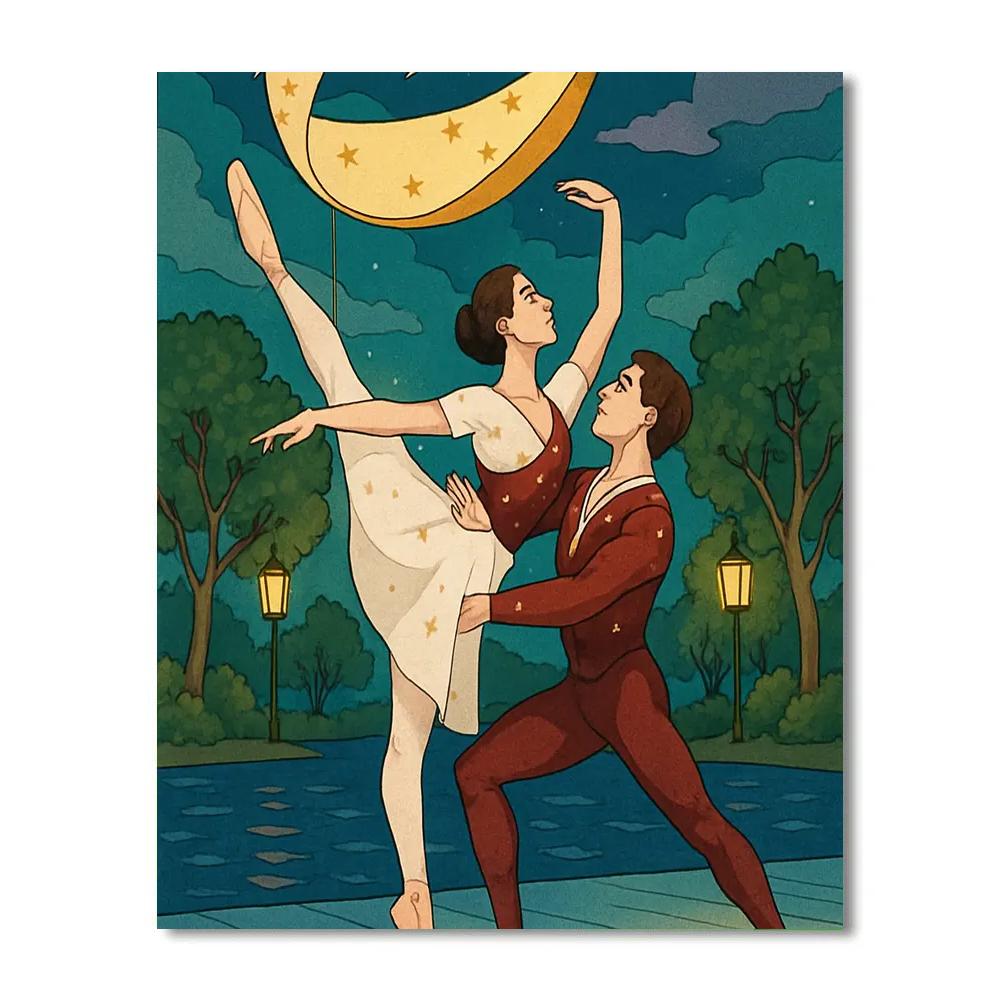 Moonlit Canopy Waltz In Ballet Painting by numbers kit
