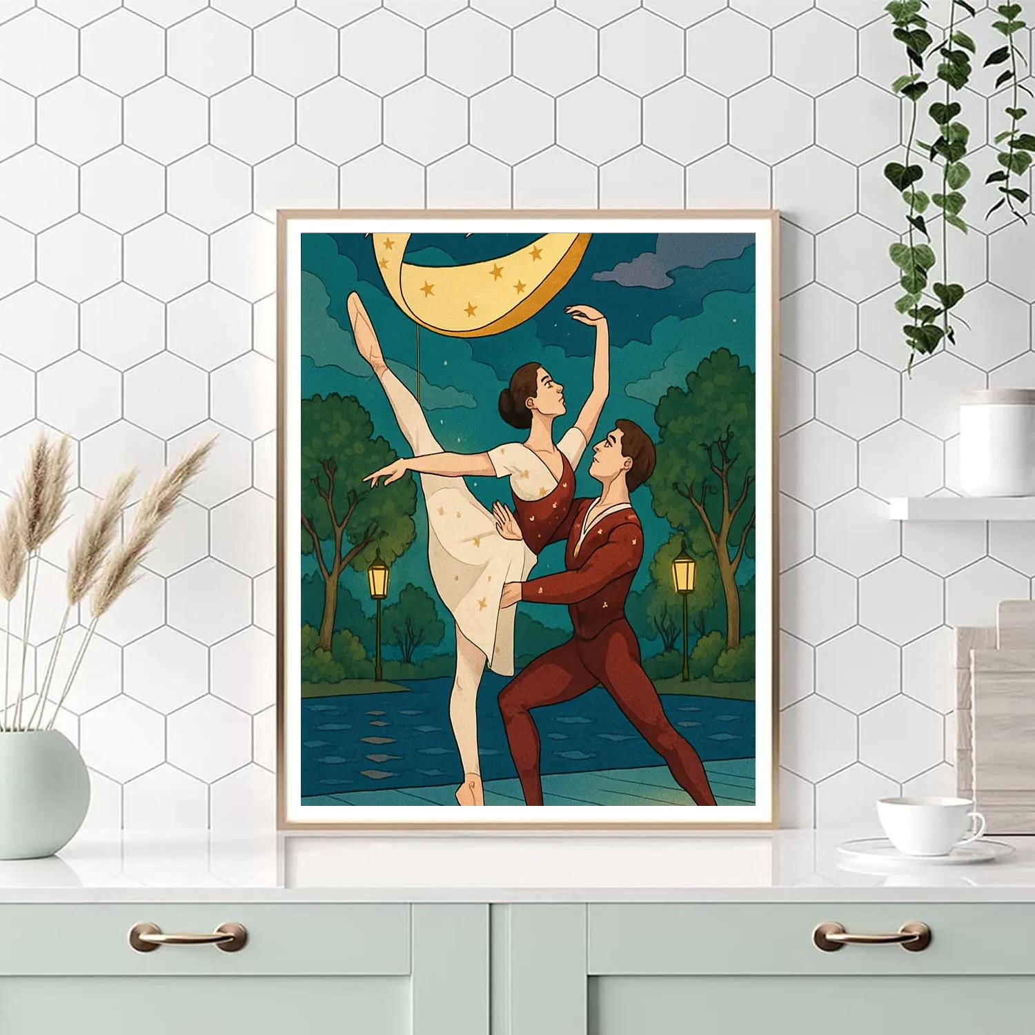Moonlit Canopy Waltz In Ballet Painting by numbers kit