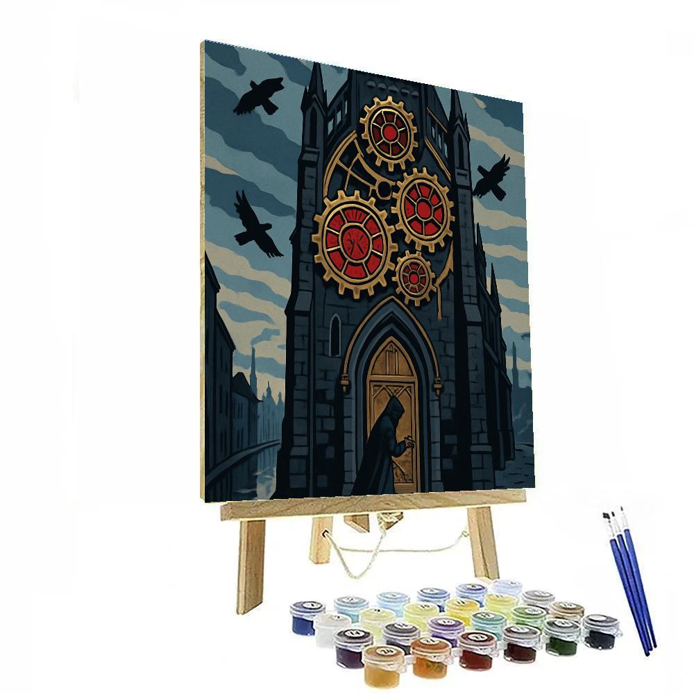 Cathedral Of Clockwork Gothic Echoes Numbered painting kits