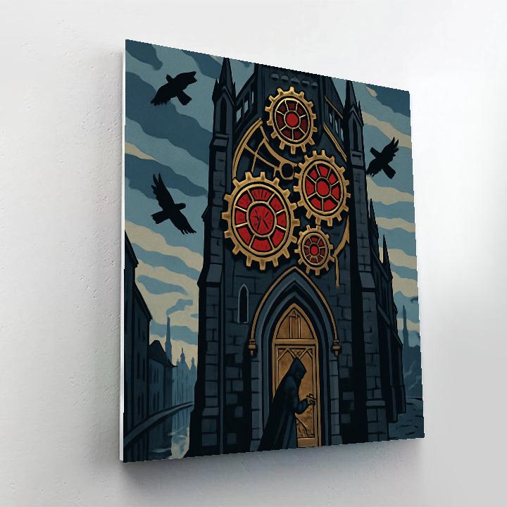 Cathedral Of Clockwork Gothic Echoes Numbered painting kits