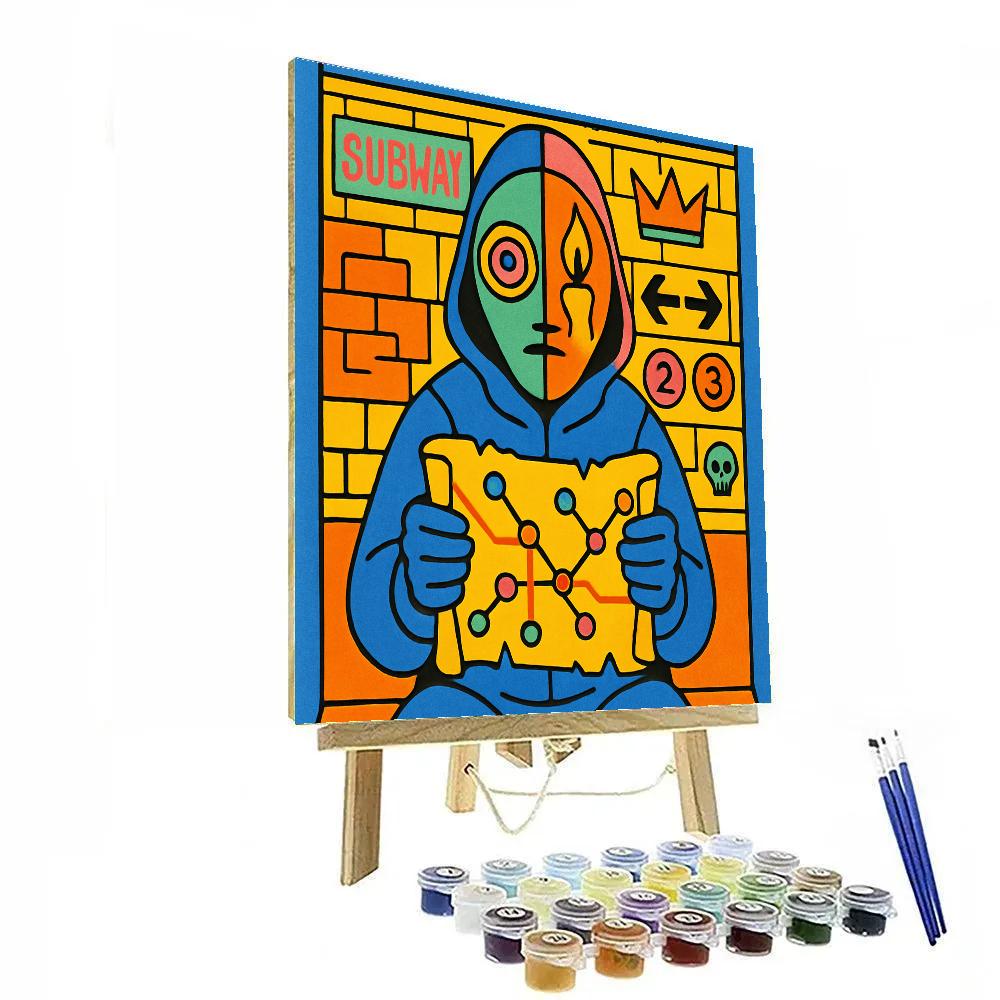 Subway Oracle In Basquiat Color Code Paint by numbers kits