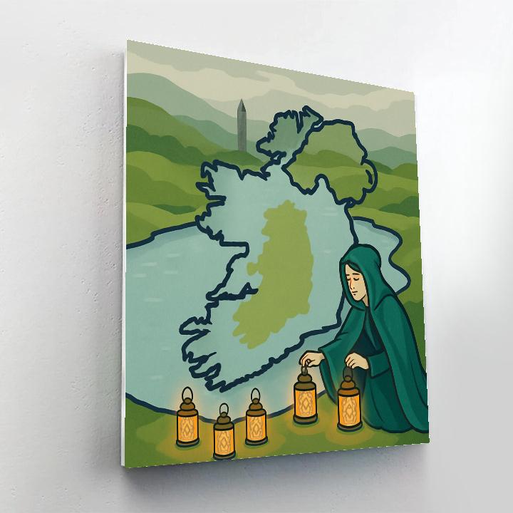 Ireland Lough Lanterns And The Selkie Map Paint by numbers kits