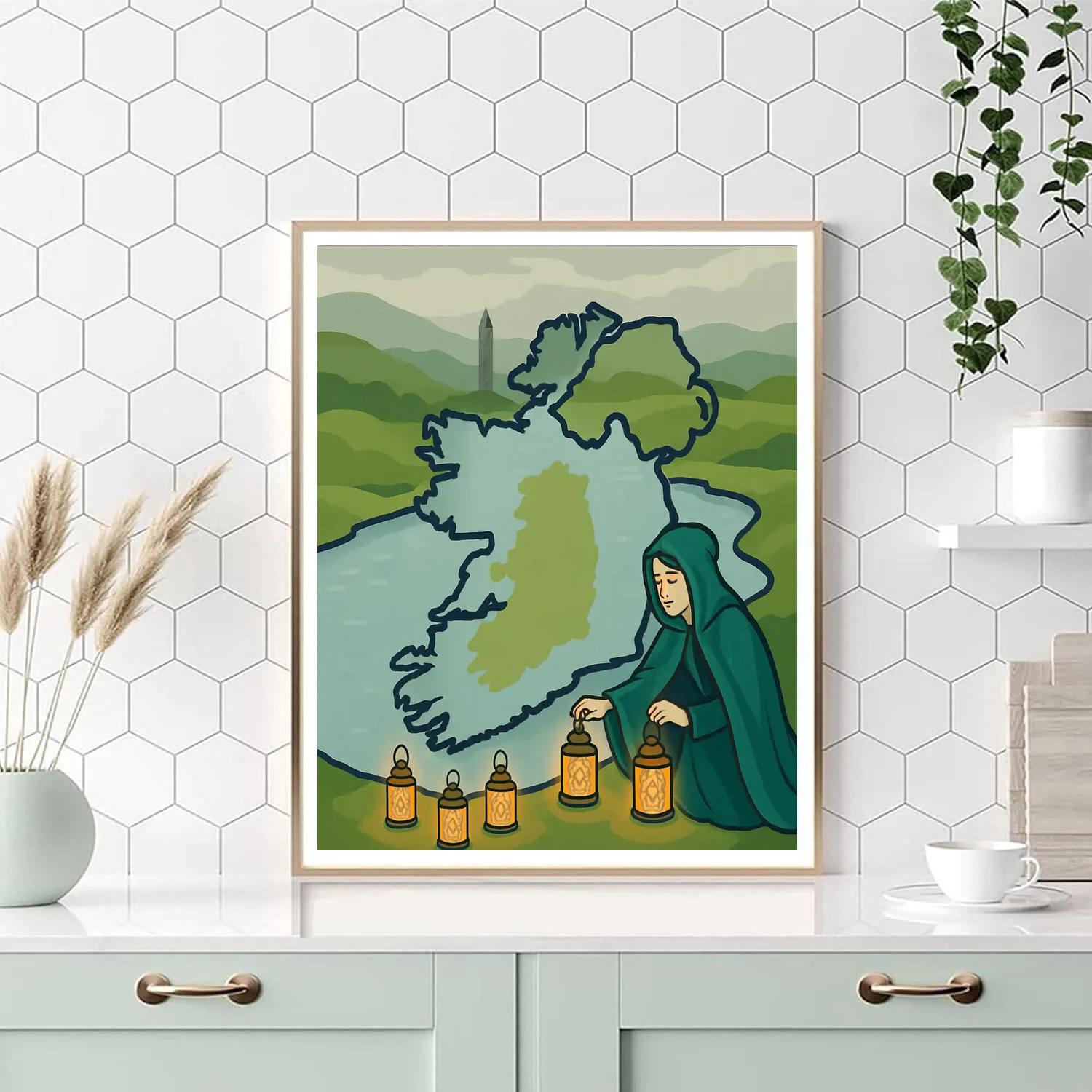 Ireland Lough Lanterns And The Selkie Map Paint by numbers kits