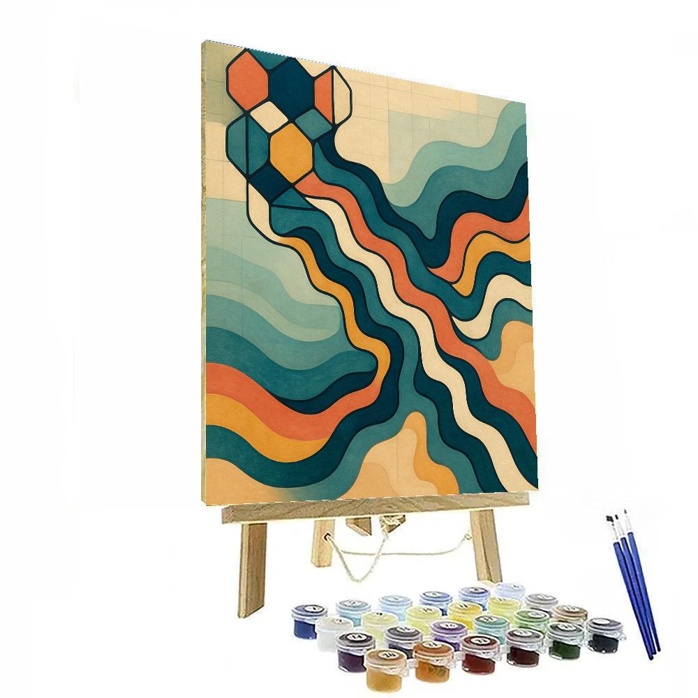 Tessellated Drift In Abstract Numbered painting kits
