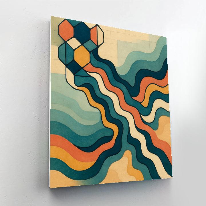 Tessellated Drift In Abstract Numbered painting kits