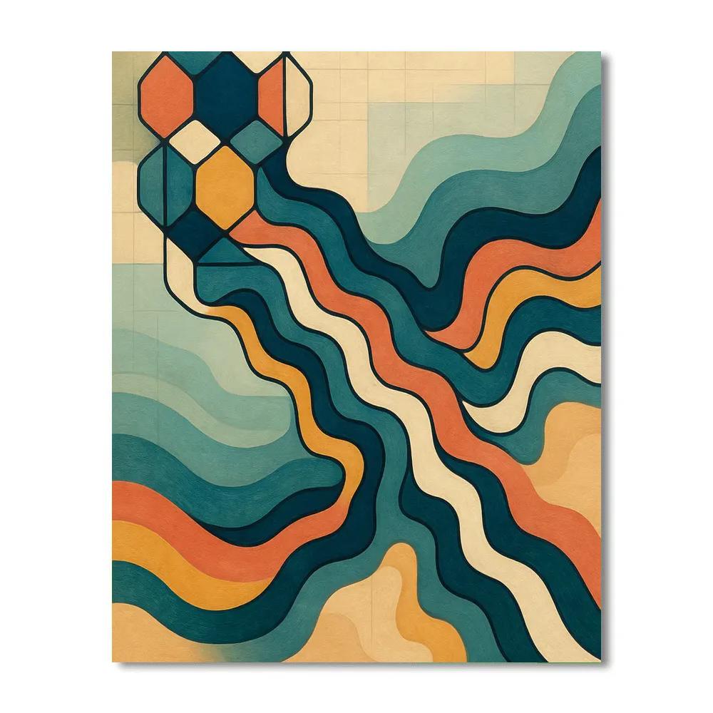 Tessellated Drift In Abstract Numbered painting kits