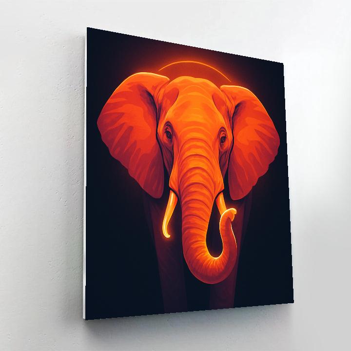 Solar Bloom Elephant painting number kit