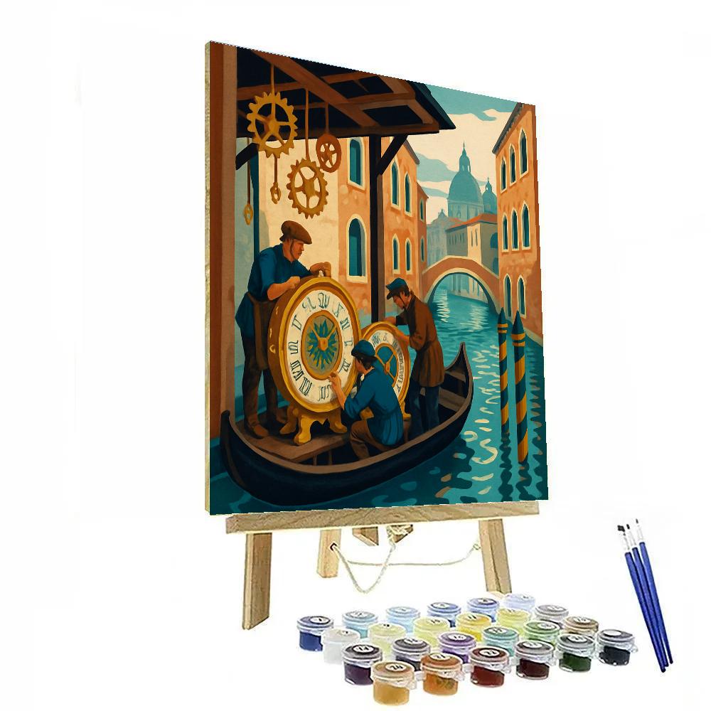 Venice Tide Clockmakers Canal Painting by numbers kit
