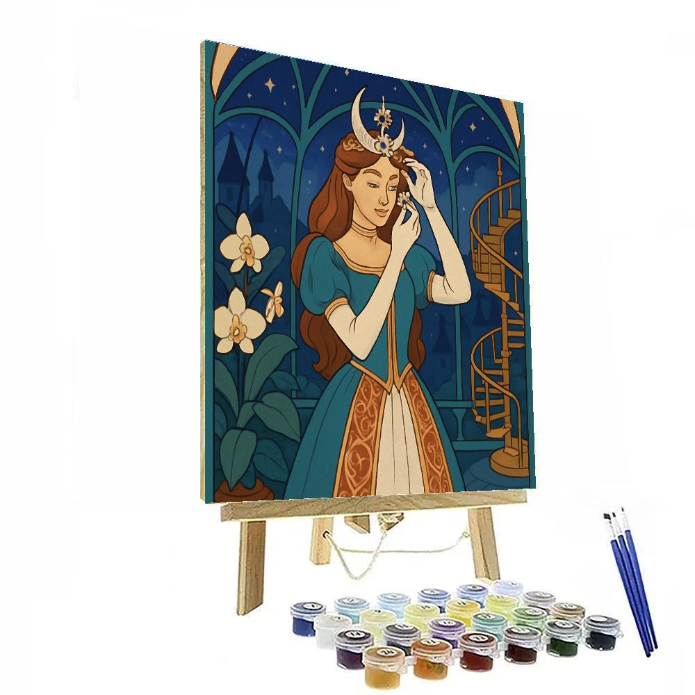 Clockwork Princess In The Starlit Conservatory paint by color