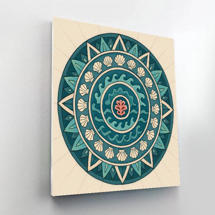 Tidal Clockwork Mandala Cartography Painting by numbers kit