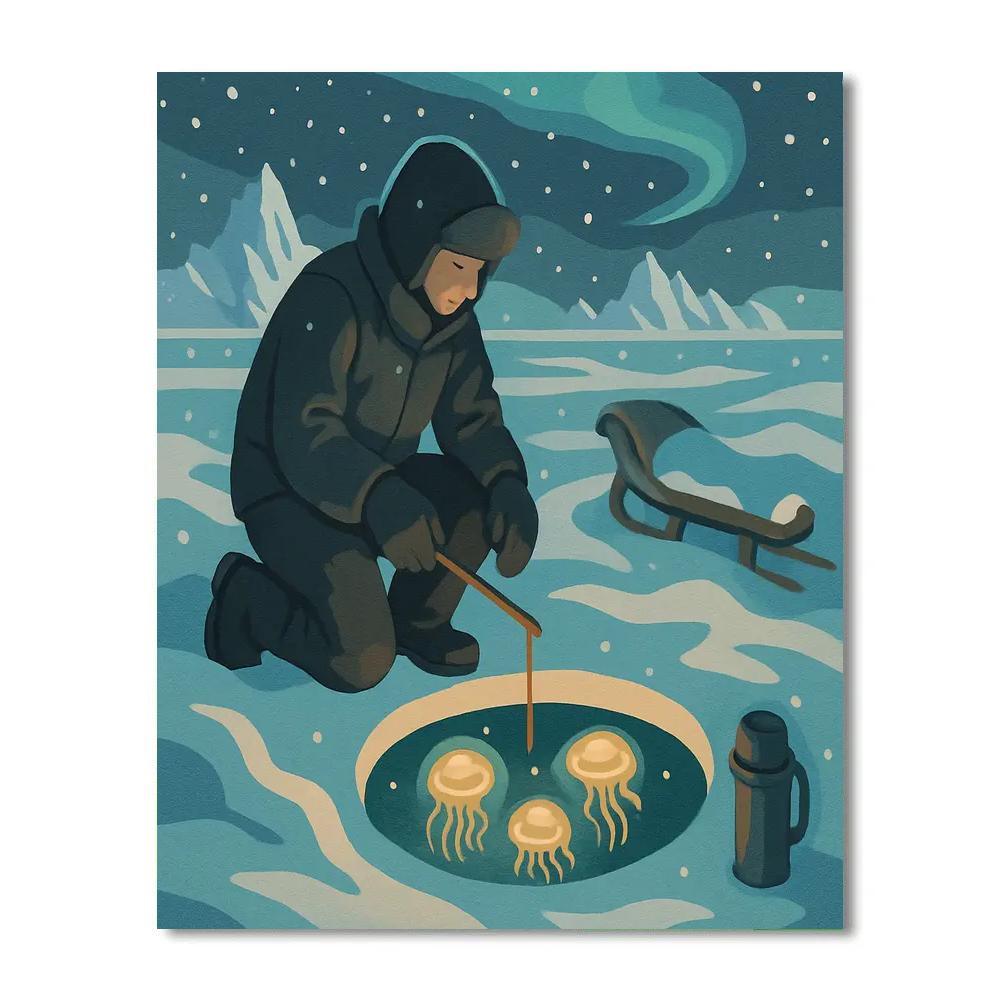 Winter Lantern Reef Painting by numbers kit