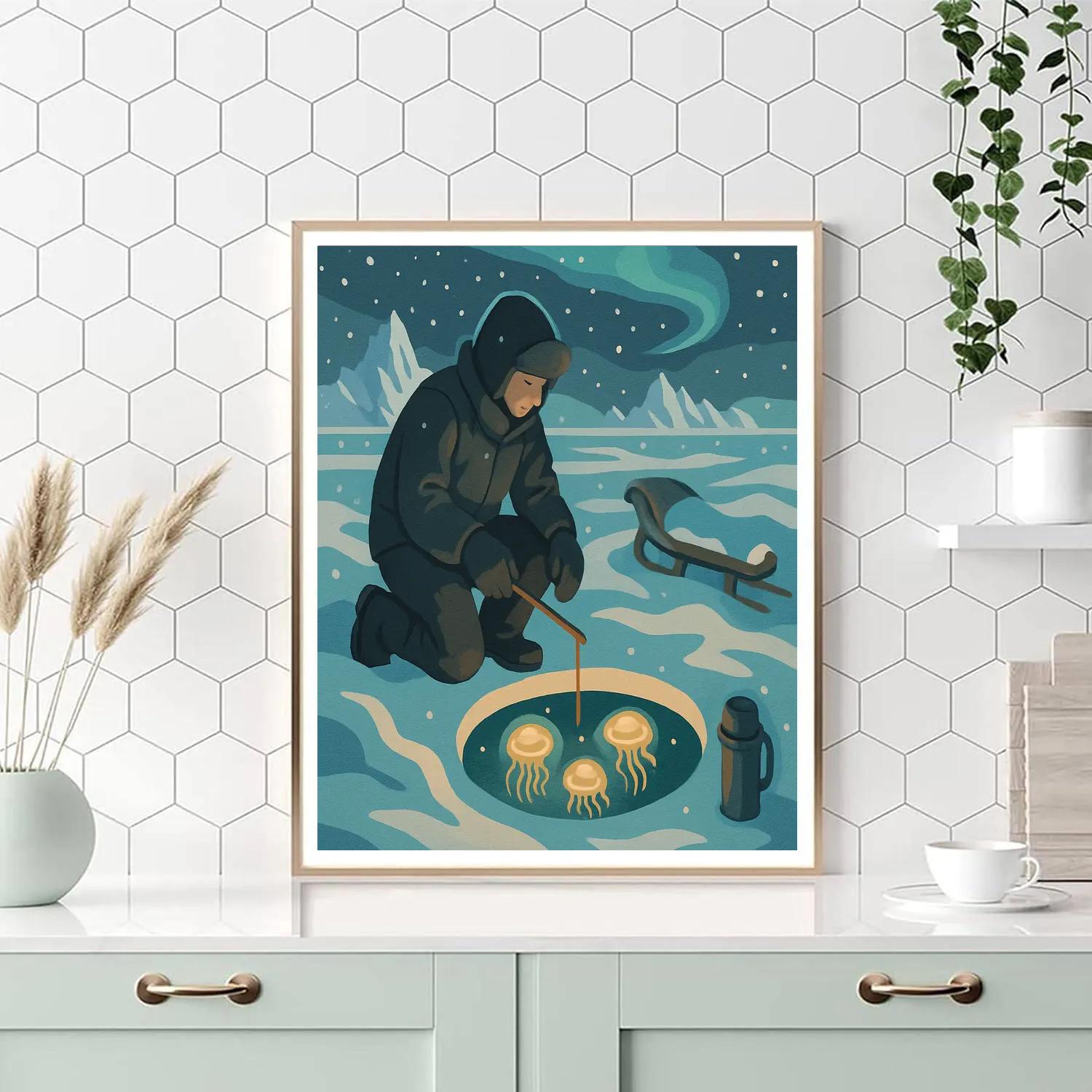 Winter Lantern Reef Painting by numbers kit