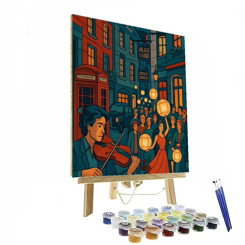 Midnight Lantern Parade In London Alleys DIY paint by numbers