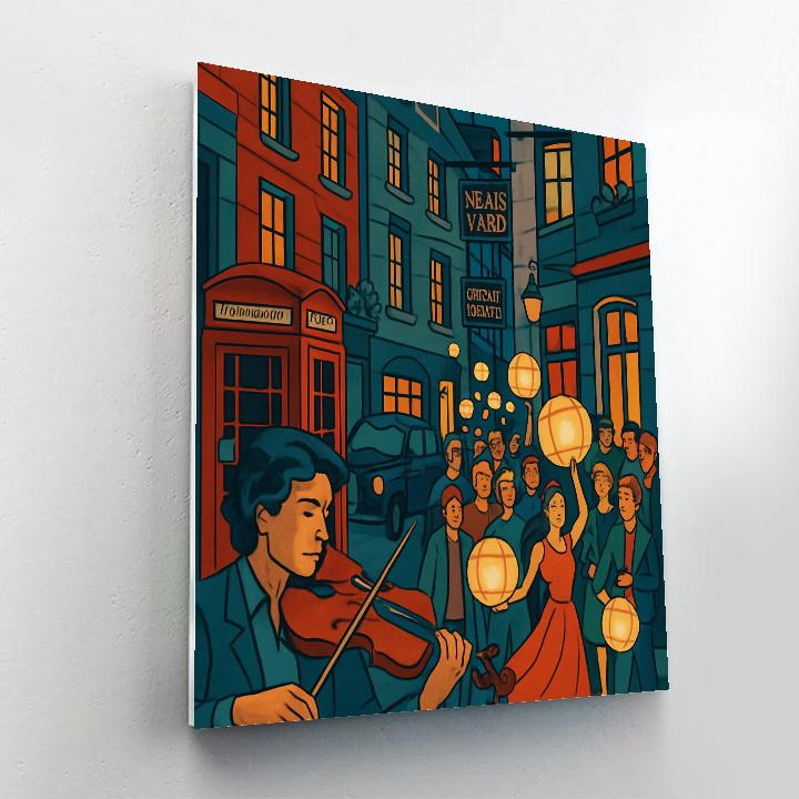 Midnight Lantern Parade In London Alleys DIY paint by numbers