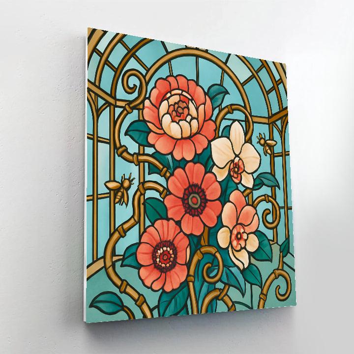 Clockwork Floral Conservatory Paint by numbers art