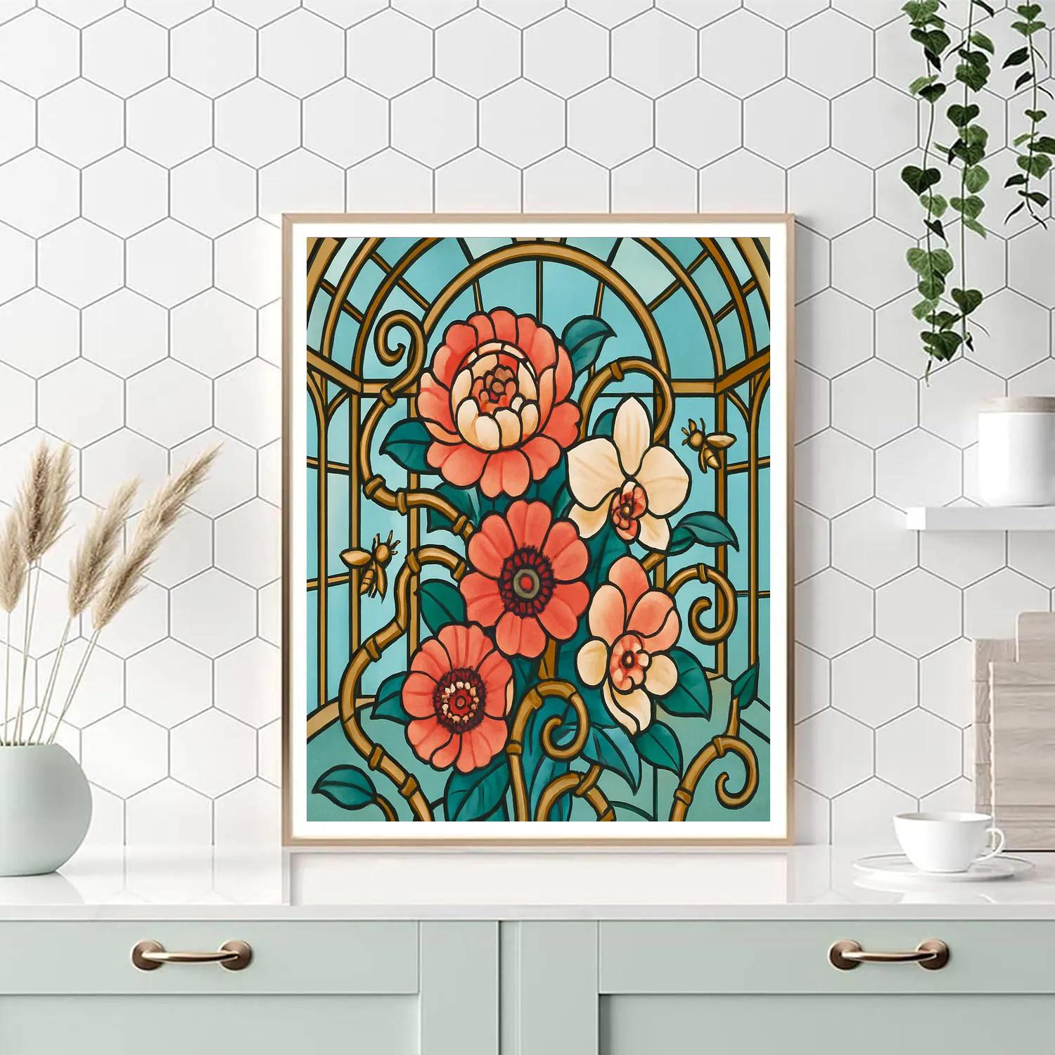 Clockwork Floral Conservatory Paint by numbers art