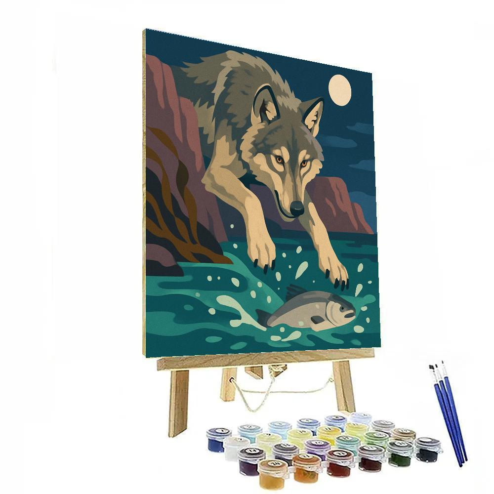 Tideglass Wolf Hunt DIY paint by numbers