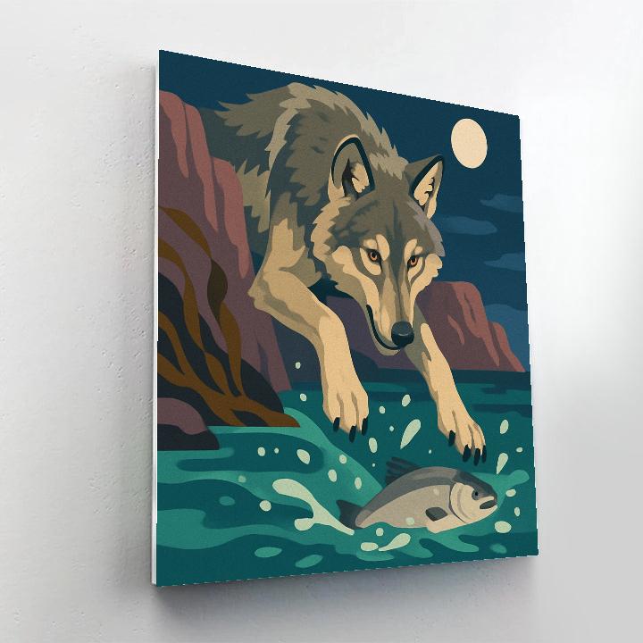 Tideglass Wolf Hunt DIY paint by numbers