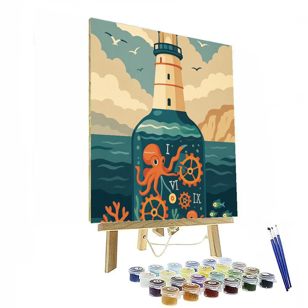 Lighthouse Clockwork Ocean Numbered painting kits