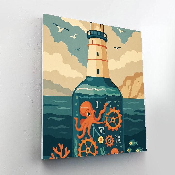 Lighthouse Clockwork Ocean Numbered painting kits
