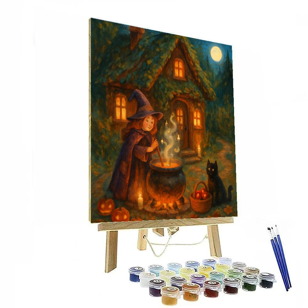 The Witch Cottage With Ember Windows Number painting