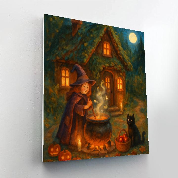 The Witch Cottage With Ember Windows Number painting