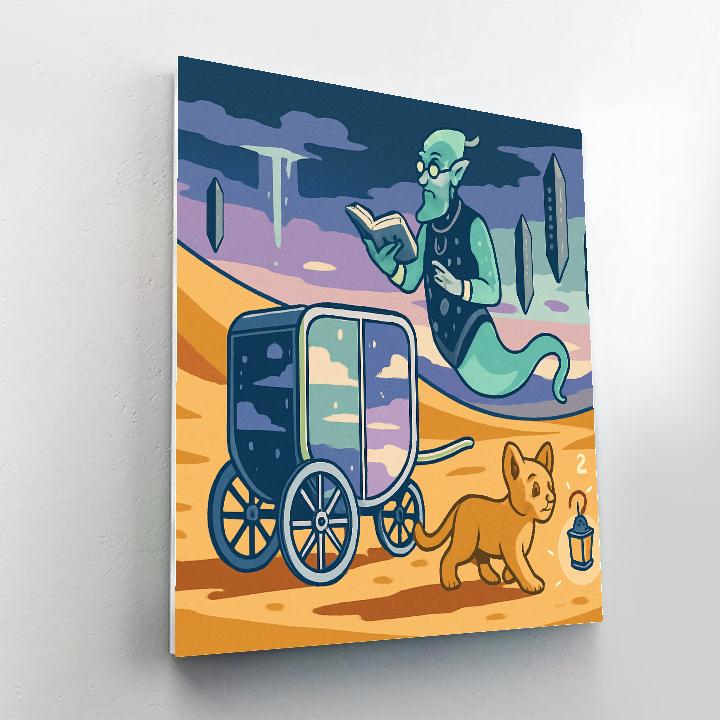 Mirrored Caravan In Fantasy Light DIY paint by numbers