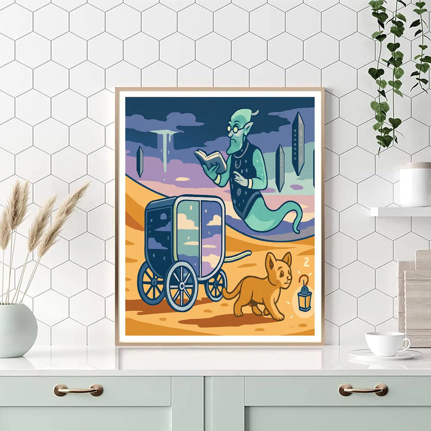 Mirrored Caravan In Fantasy Light DIY paint by numbers