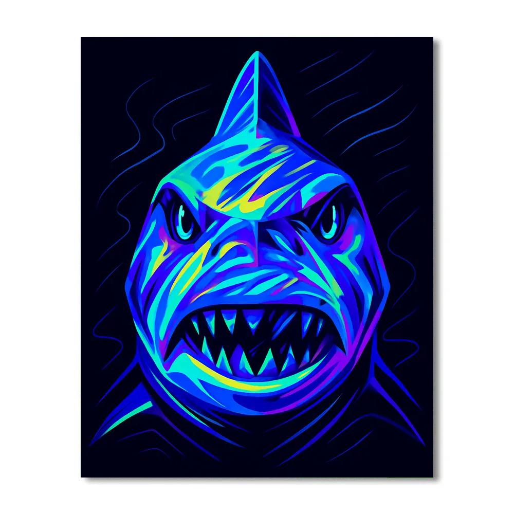 Tidal Neon Shark Paint by numbers kits
