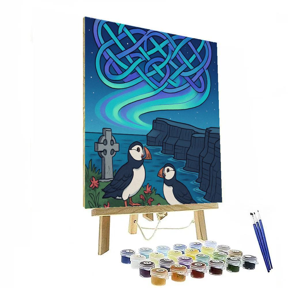 Cliffs Of Moher Under Ireland Skyweave Number painting