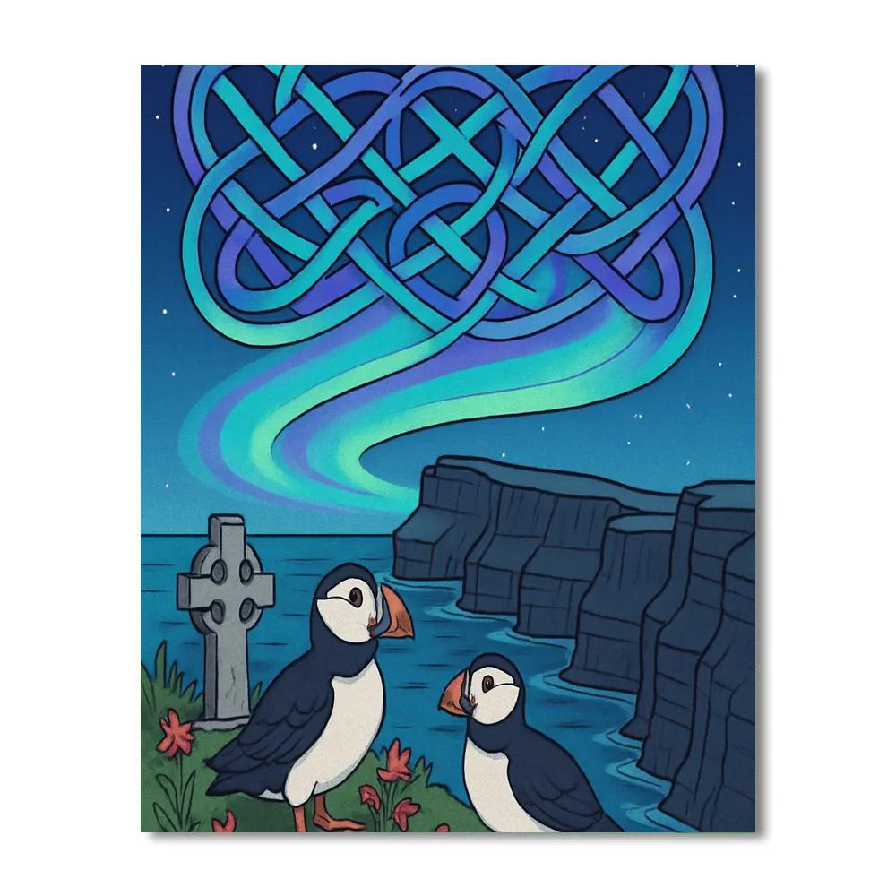 Cliffs Of Moher Under Ireland Skyweave Number painting