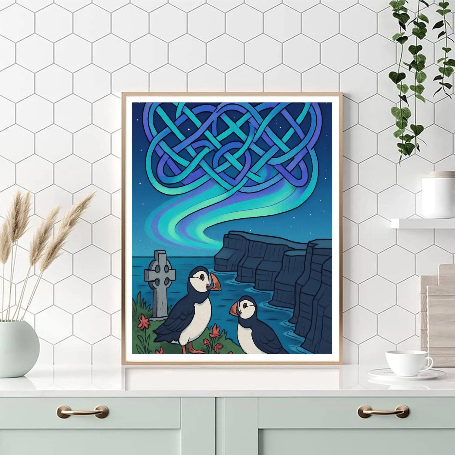 Cliffs Of Moher Under Ireland Skyweave Number painting