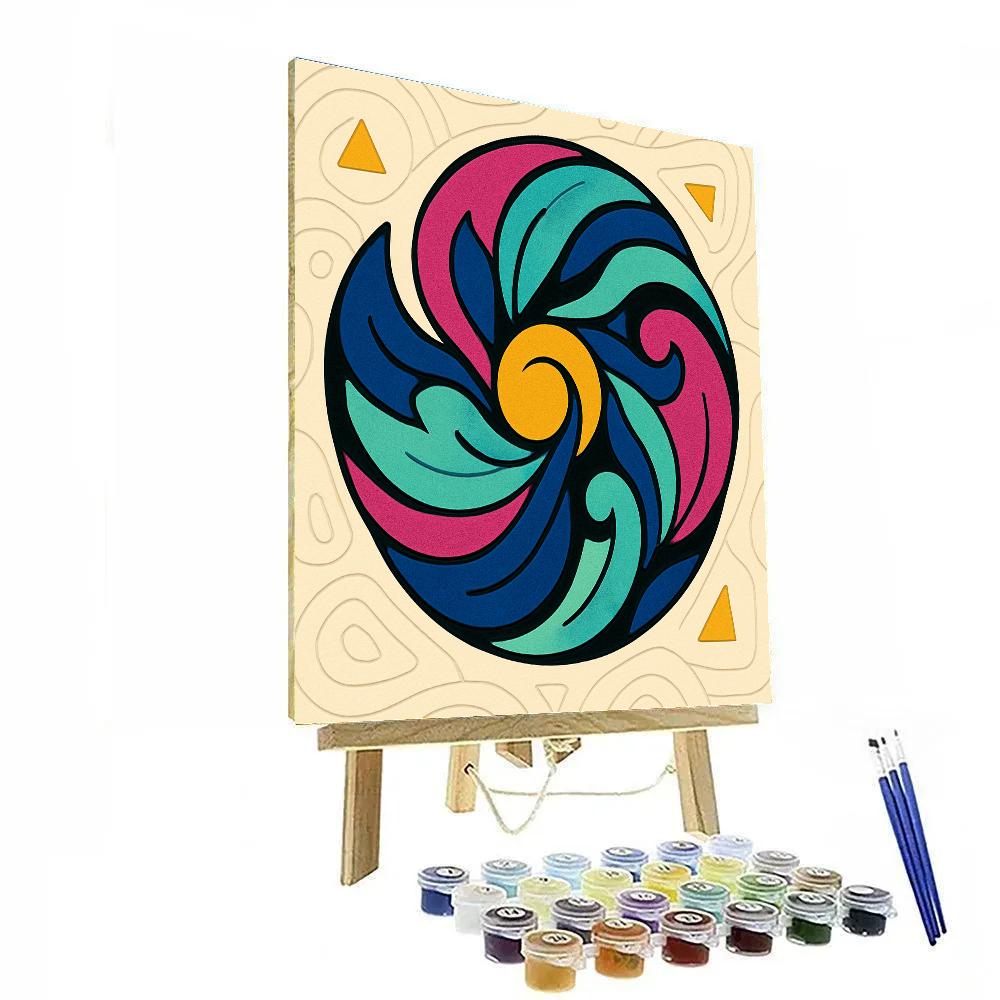 Abstract Crafted Orbit Garden painting number kit