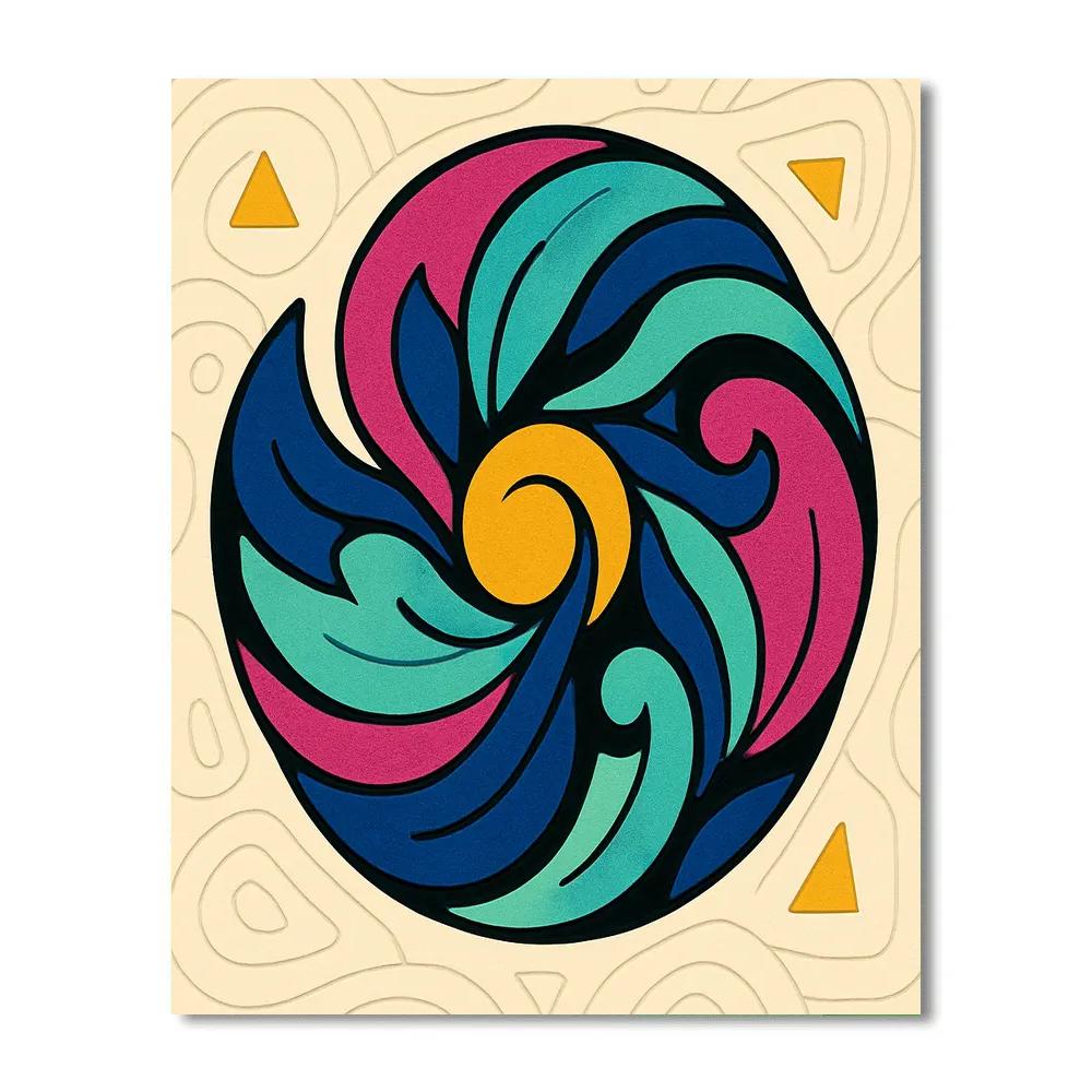 Abstract Crafted Orbit Garden painting number kit