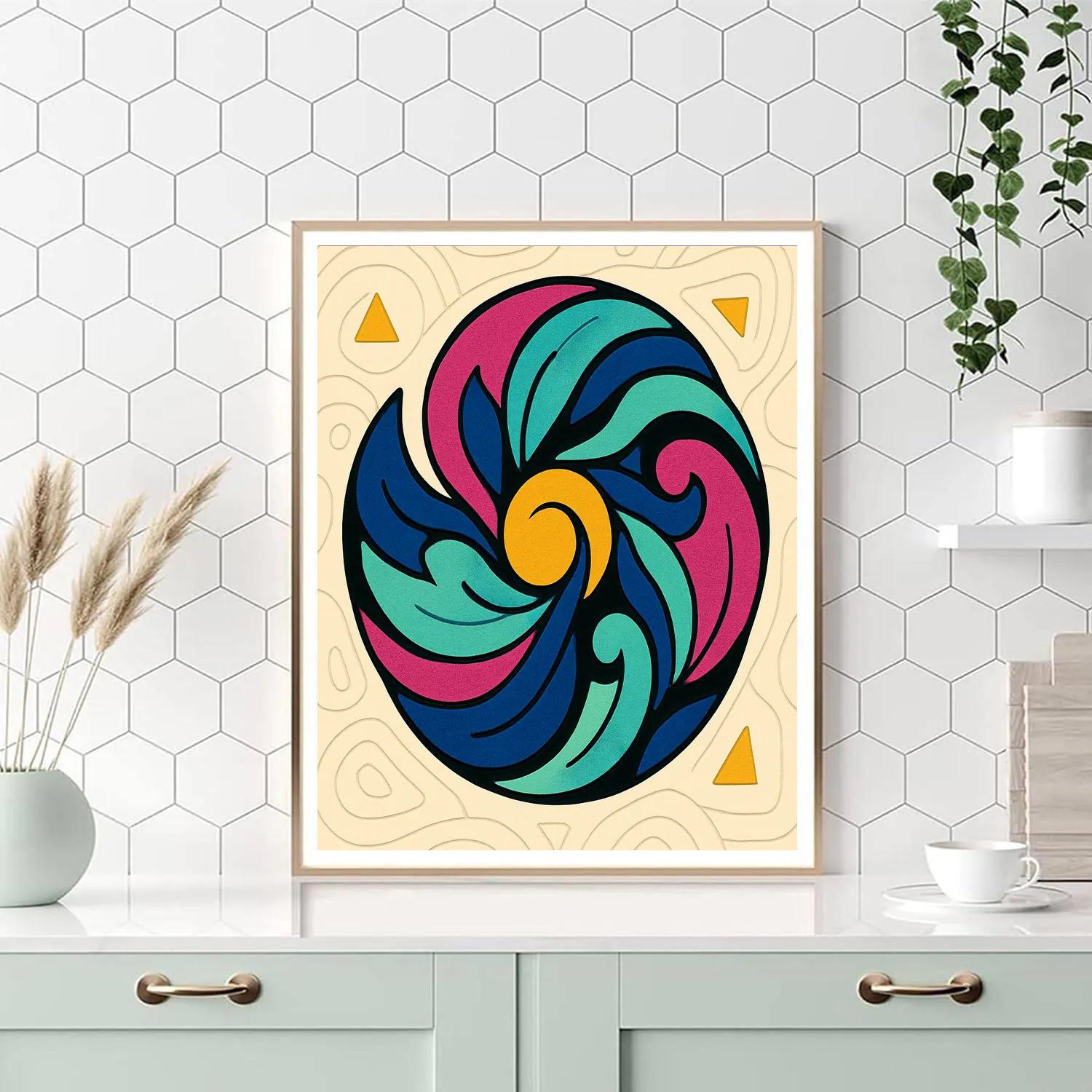 Abstract Crafted Orbit Garden painting number kit