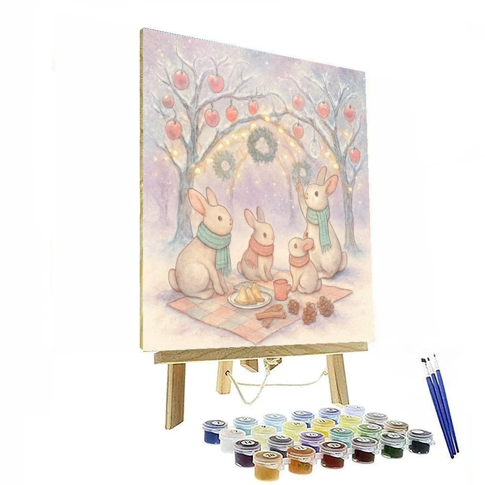 The Snow Globe Orchard Picnic painting number kit