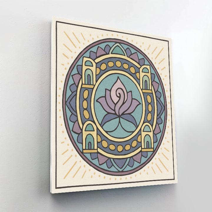 Temple Of Breath In Mandala Bloom painting number kit