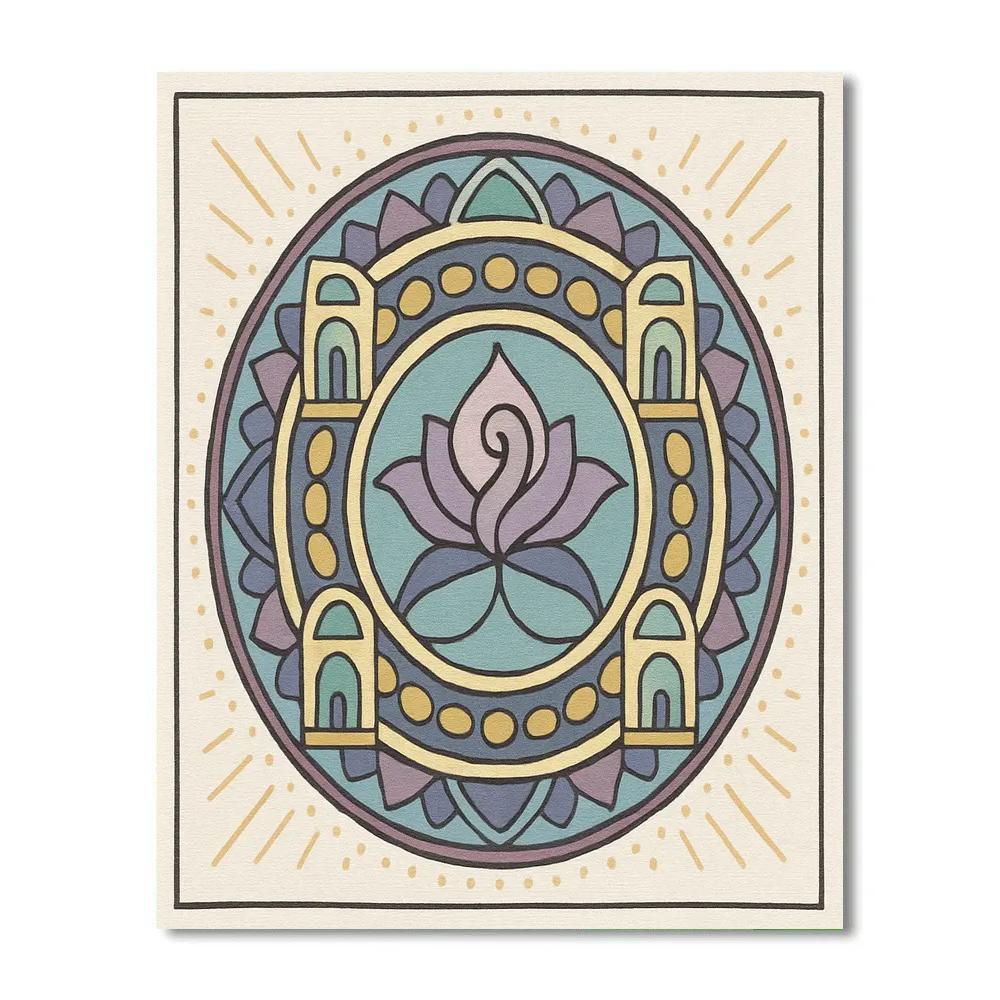 Temple Of Breath In Mandala Bloom painting number kit