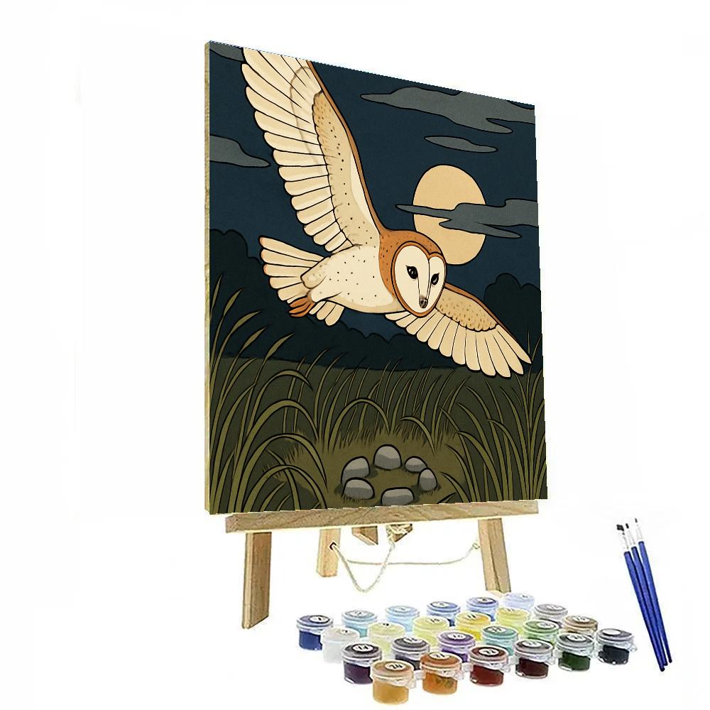 Moonlit Glen With Owl Sentinel DIY paint by numbers