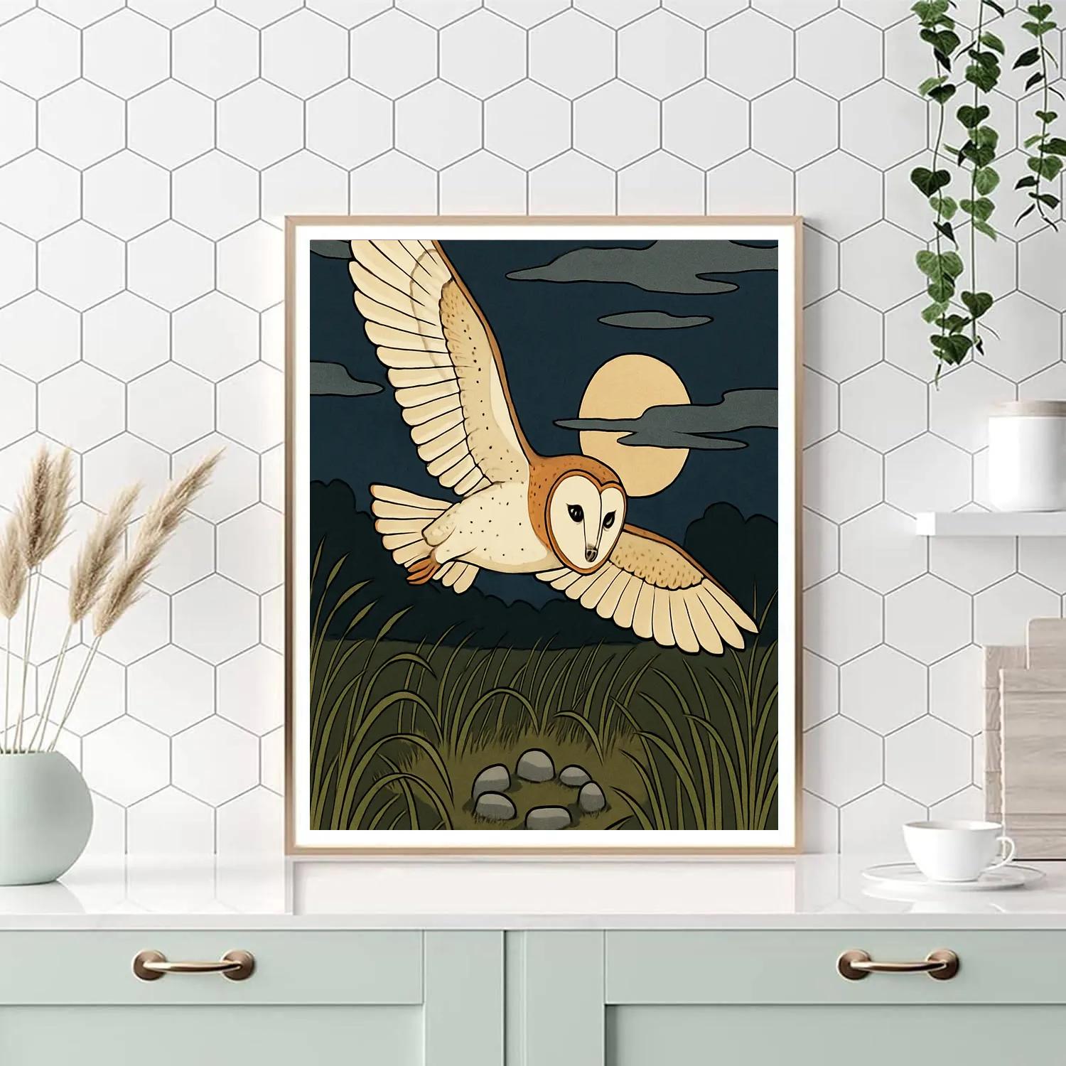 Moonlit Glen With Owl Sentinel DIY paint by numbers