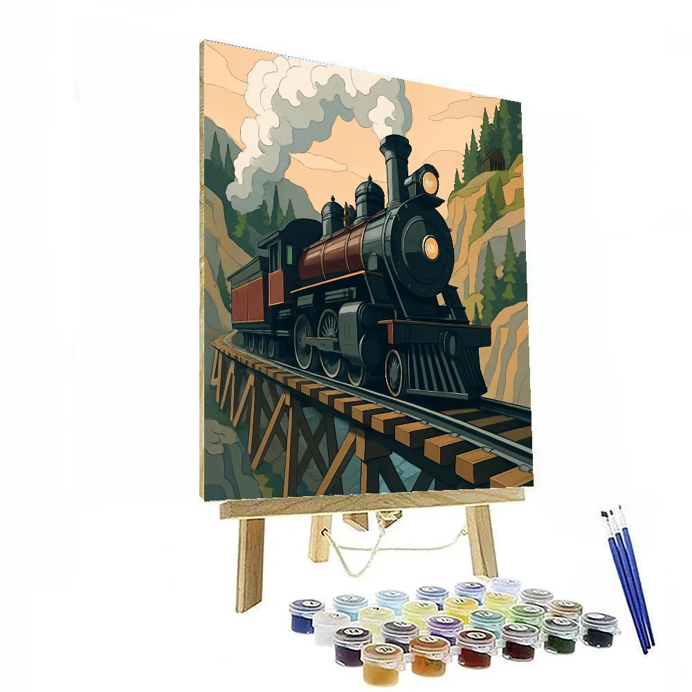 Steam Powered Ridge Line With Train Number painting