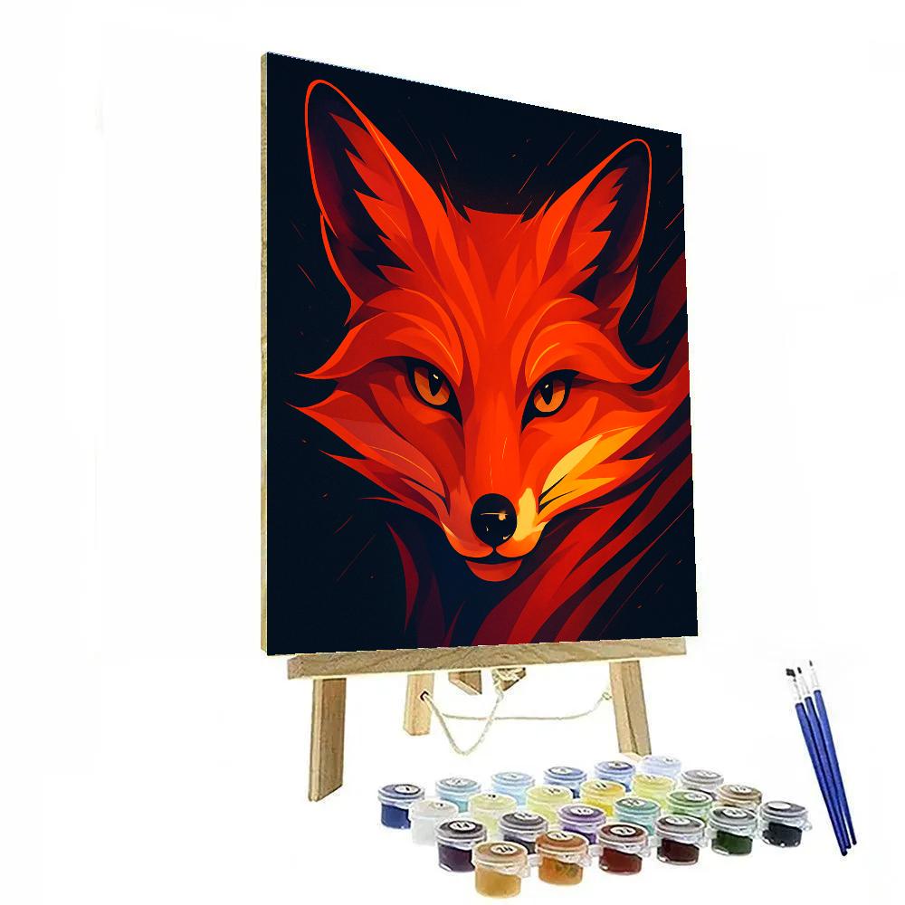 Comet Ember Fox paint by numbers