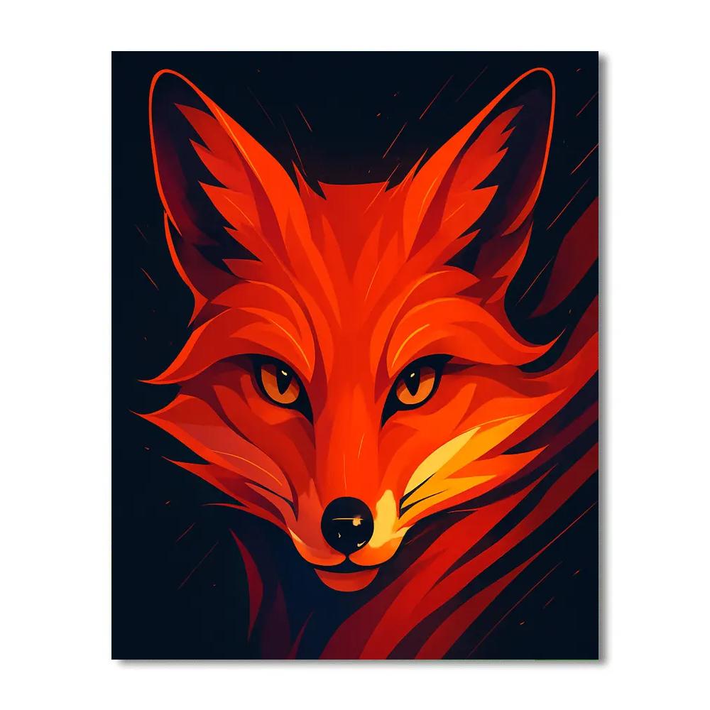 Comet Ember Fox paint by numbers