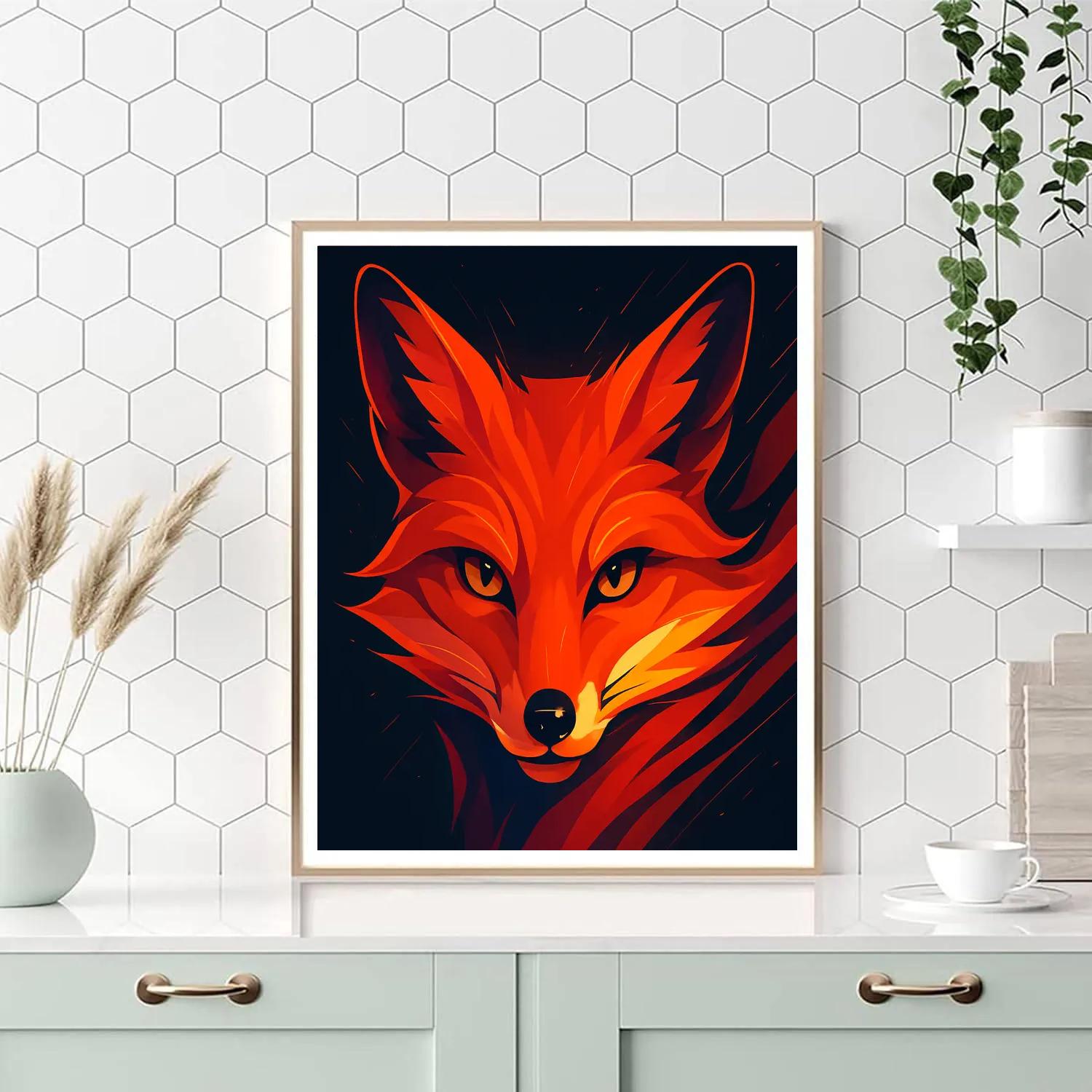 Comet Ember Fox paint by numbers