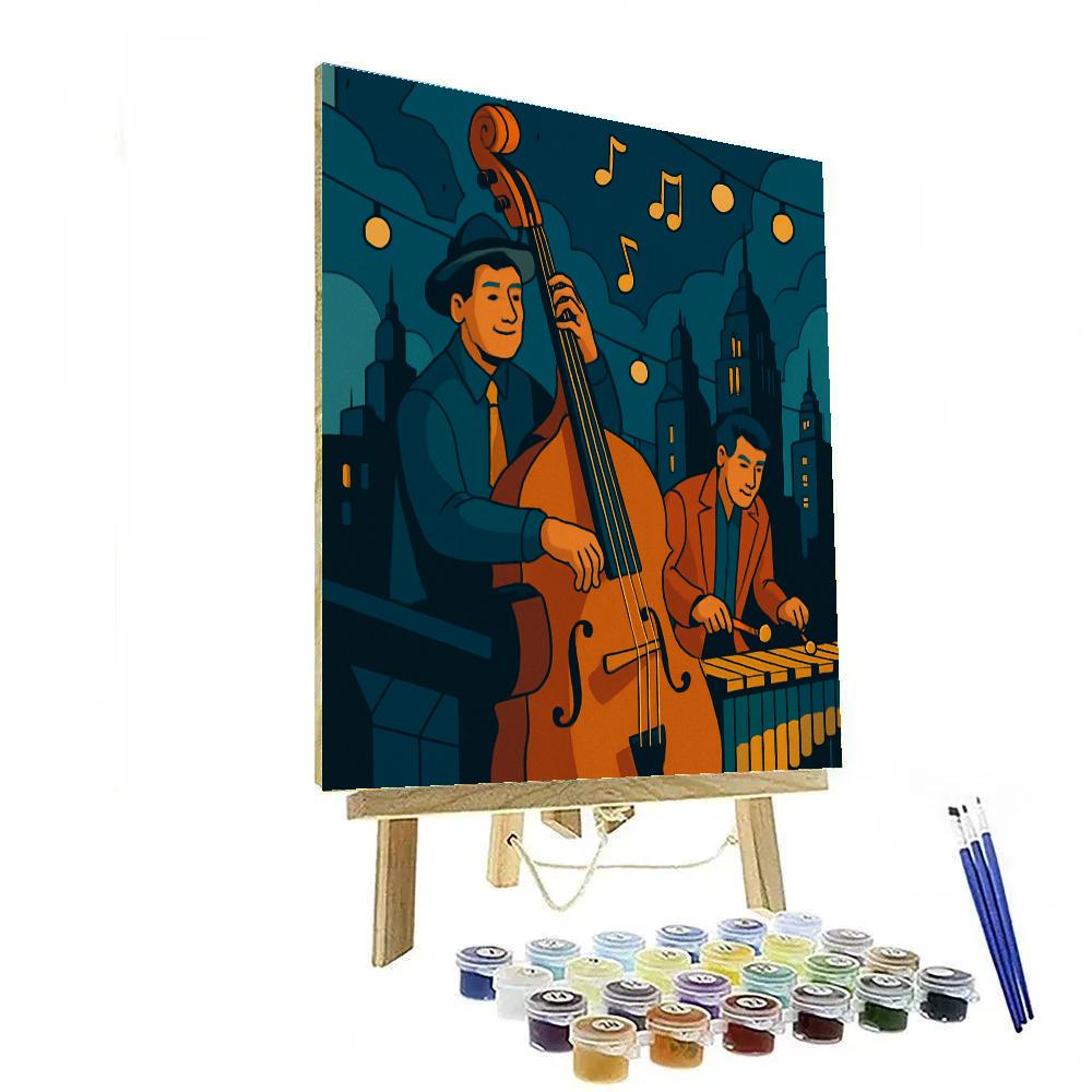 Midnight Bop Jazz Skyline paint by numbers