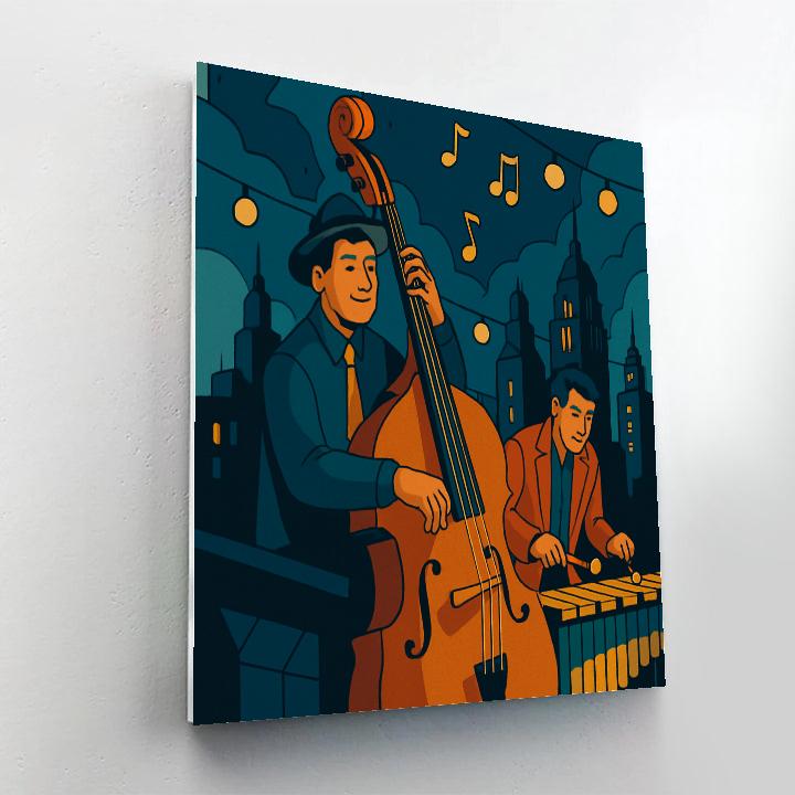 Midnight Bop Jazz Skyline paint by numbers