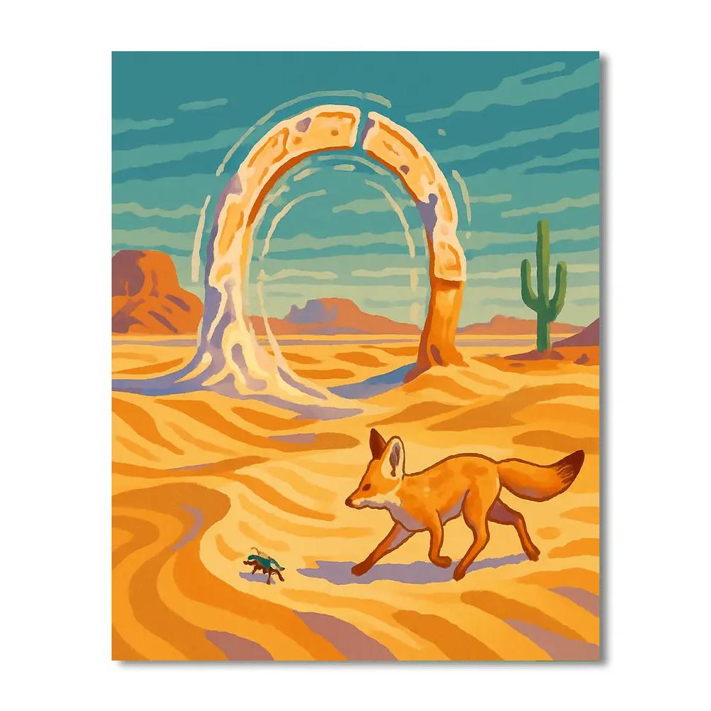 Clockwork Mirage In The Desert Paint by numbers art