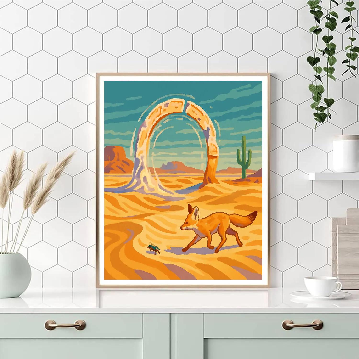 Clockwork Mirage In The Desert Paint by numbers art